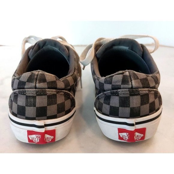 Vans Black Gray Unisex Youth Sneakers size 3.5 Checker Print Checkerboard - Picture 4 of 10